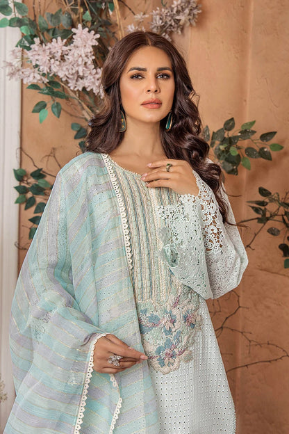 Hand Embroidered Cotton Chikankari Suit