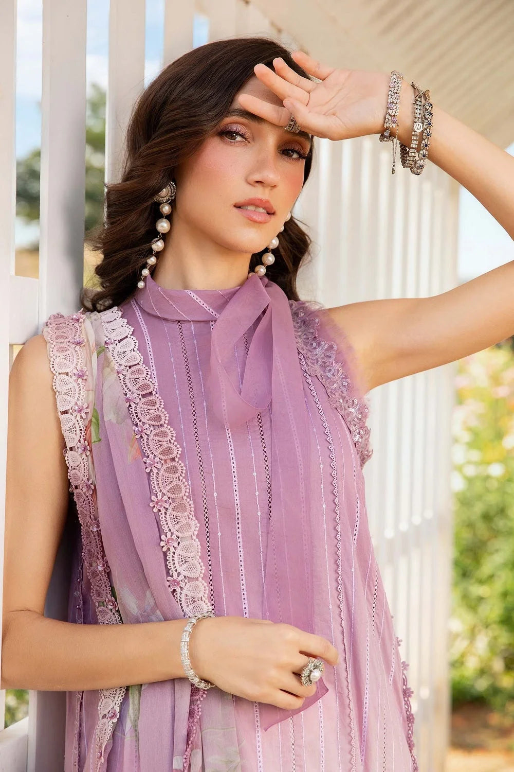 Tie-Dye Chikankari Embroidered Lawn Suit
