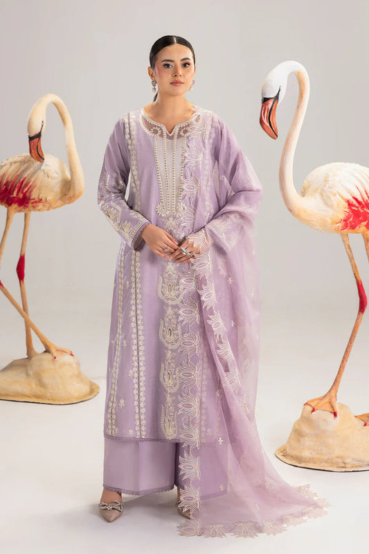 Lilac Lawn Suit with Khadi Net Dupatta