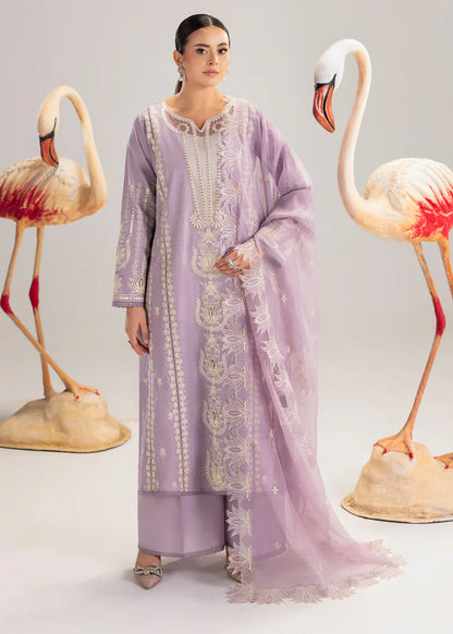 Lilac Lawn Suit with Khadi Net Dupatta