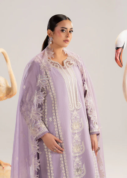 Lilac Lawn Suit with Khadi Net Dupatta