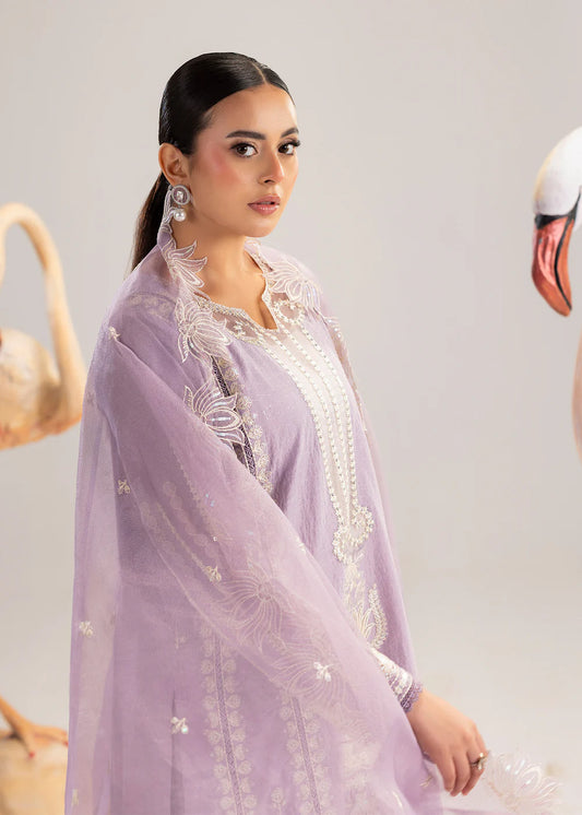 Lilac Lawn Suit with Khadi Net Dupatta