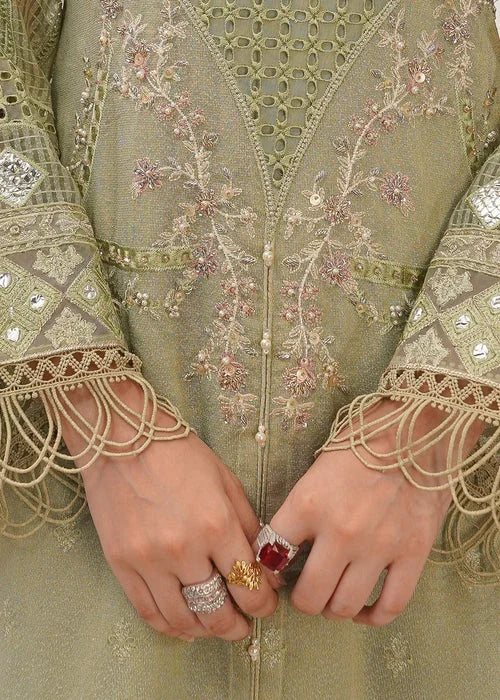 Pistachio Green Embellished Suit