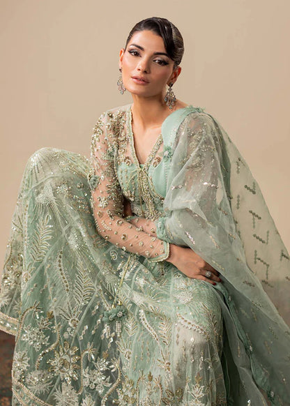 Mint Green Hand Embellished Elegant Maxi