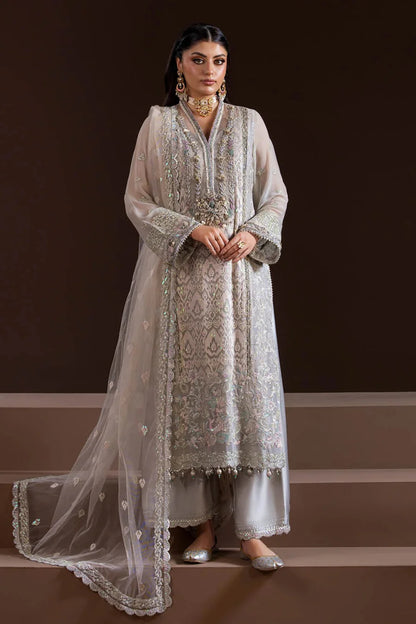 Hand Embroidered Pure Crinkle Chiffon Suit