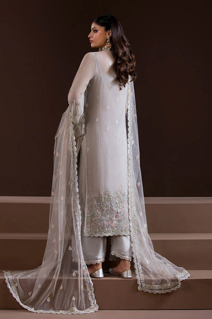 Hand Embroidered Pure Crinkle Chiffon Suit