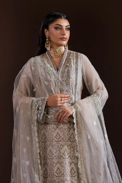 Hand Embroidered Pure Crinkle Chiffon Suit