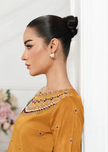 Mustard Raw Silk Farshi Shalwar Suit