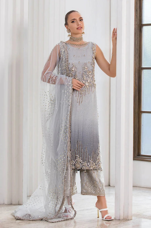 Hand Embroidered Indowestern Suit with Sleeves