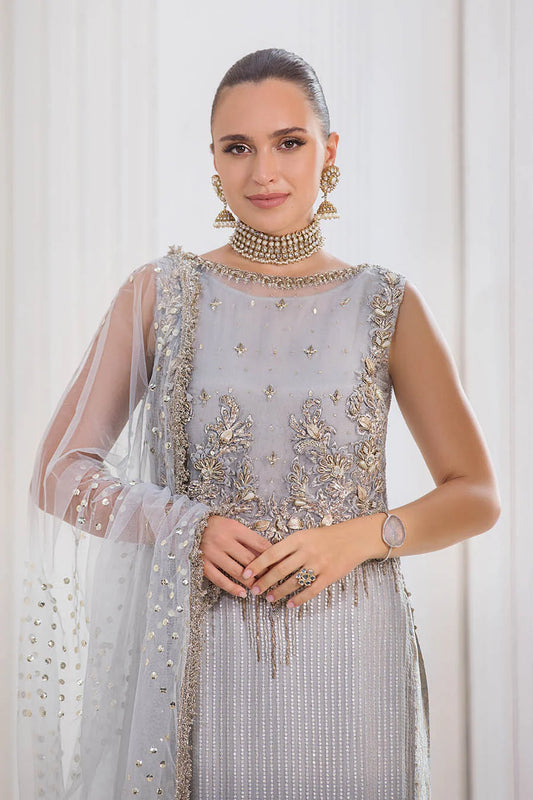 Hand Embroidered Indowestern Suit with Sleeves