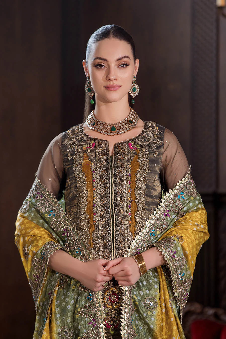 Hand Embroidered Resham Maysuri Suit