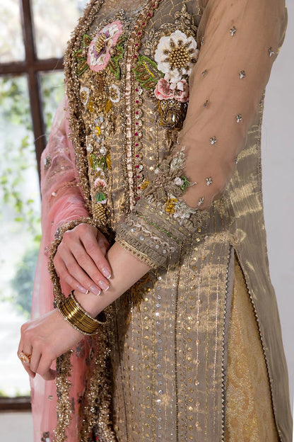 Hand Embroidered Pure Maysuri Sharara