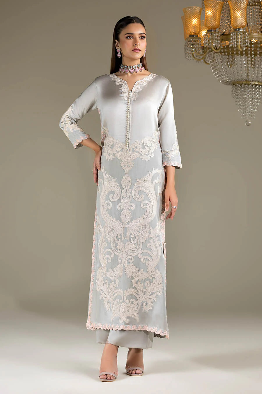 Shadow Grey Pure Silk Suit