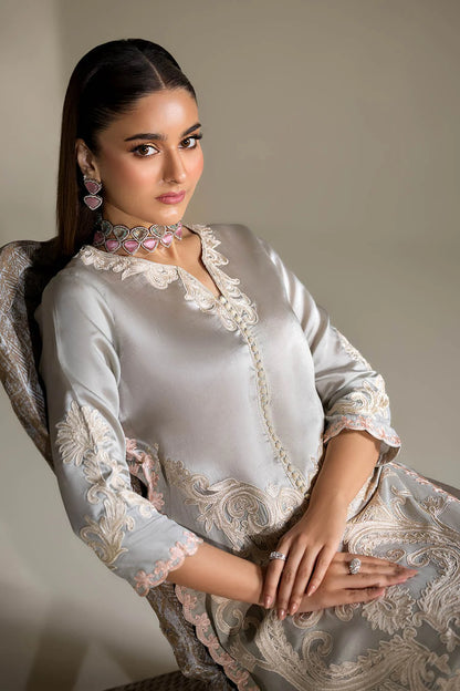 Shadow Grey Pure Silk Suit