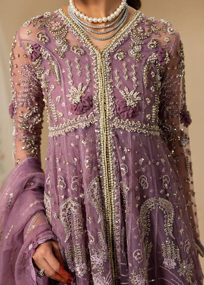 Purple Hand Embellished Elegant Maxi