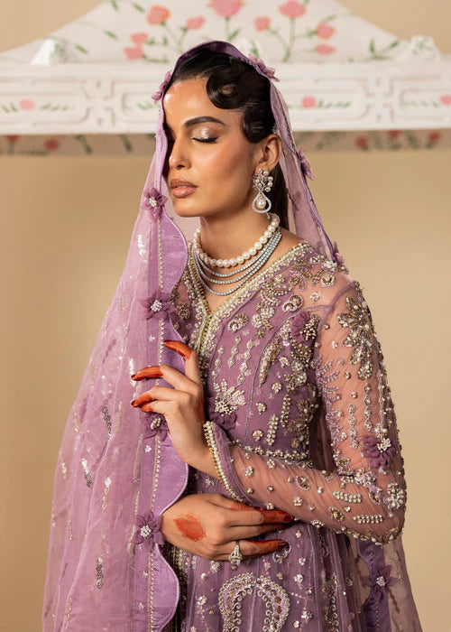 Purple Hand Embellished Elegant Maxi