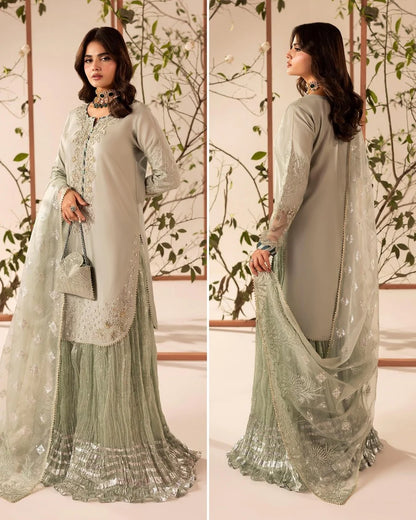 Embellished Crushed Silk Sharara