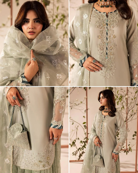 Embellished Crushed Silk Sharara