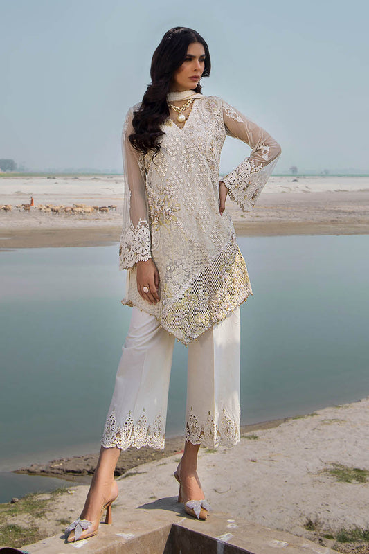 Grey Hand Embroidered Suit with 3D Work