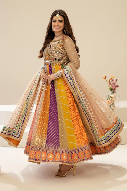 Handmade Multicolor Pure Maysuri Anarkali Maxi