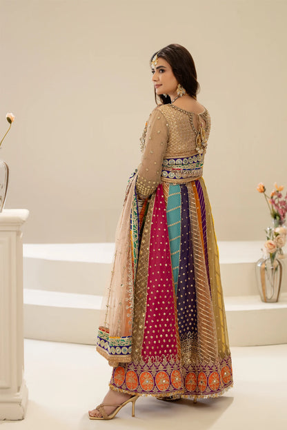 Handmade Multicolor Pure Maysuri Anarkali Maxi
