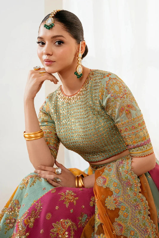 Multicolor Silk Lehenga Choli / Anarkali Maxi