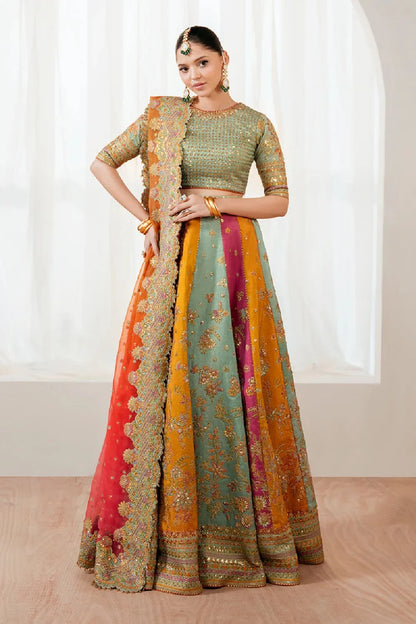 Multicolor Silk Lehenga Choli / Anarkali Maxi