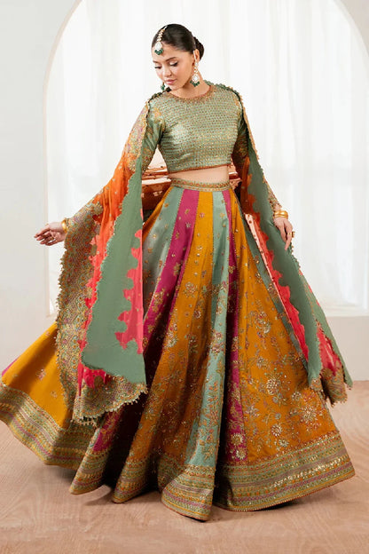 Multicolor Silk Lehenga Choli / Anarkali Maxi