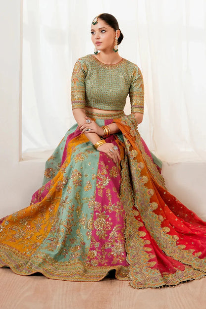 Multicolor Silk Lehenga Choli / Anarkali Maxi