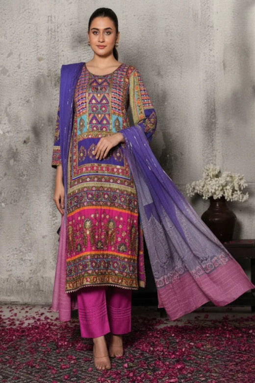 Handmade Multicolor Designer Silk Suit