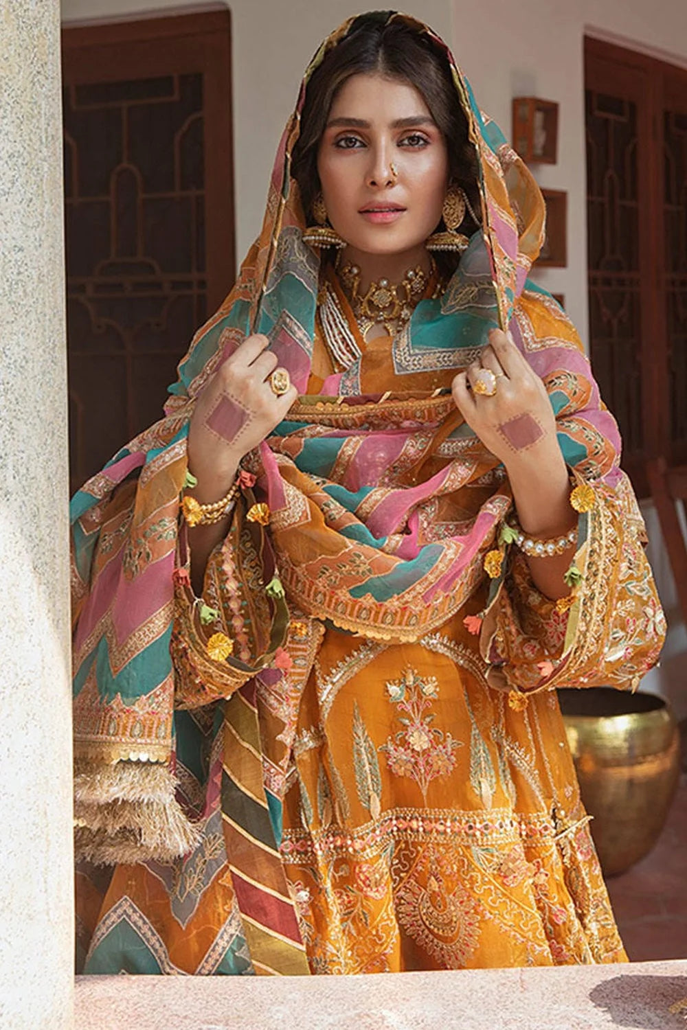 Mustard Handmade Bridal Gharara