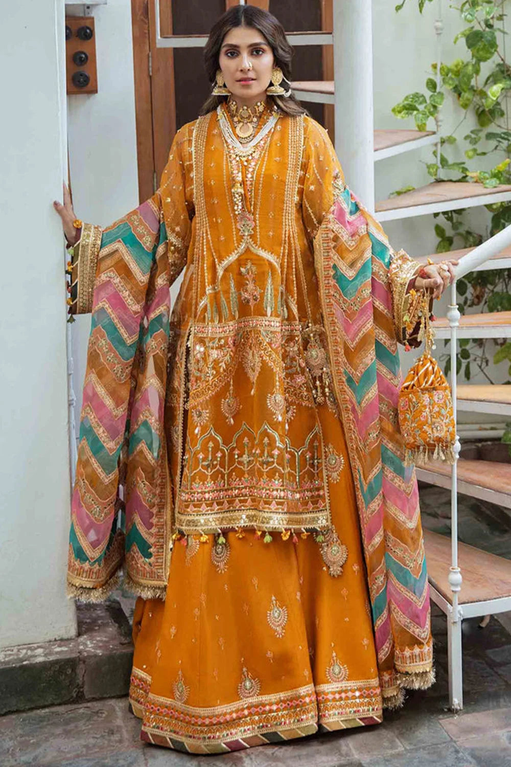Mustard Handmade Bridal Gharara