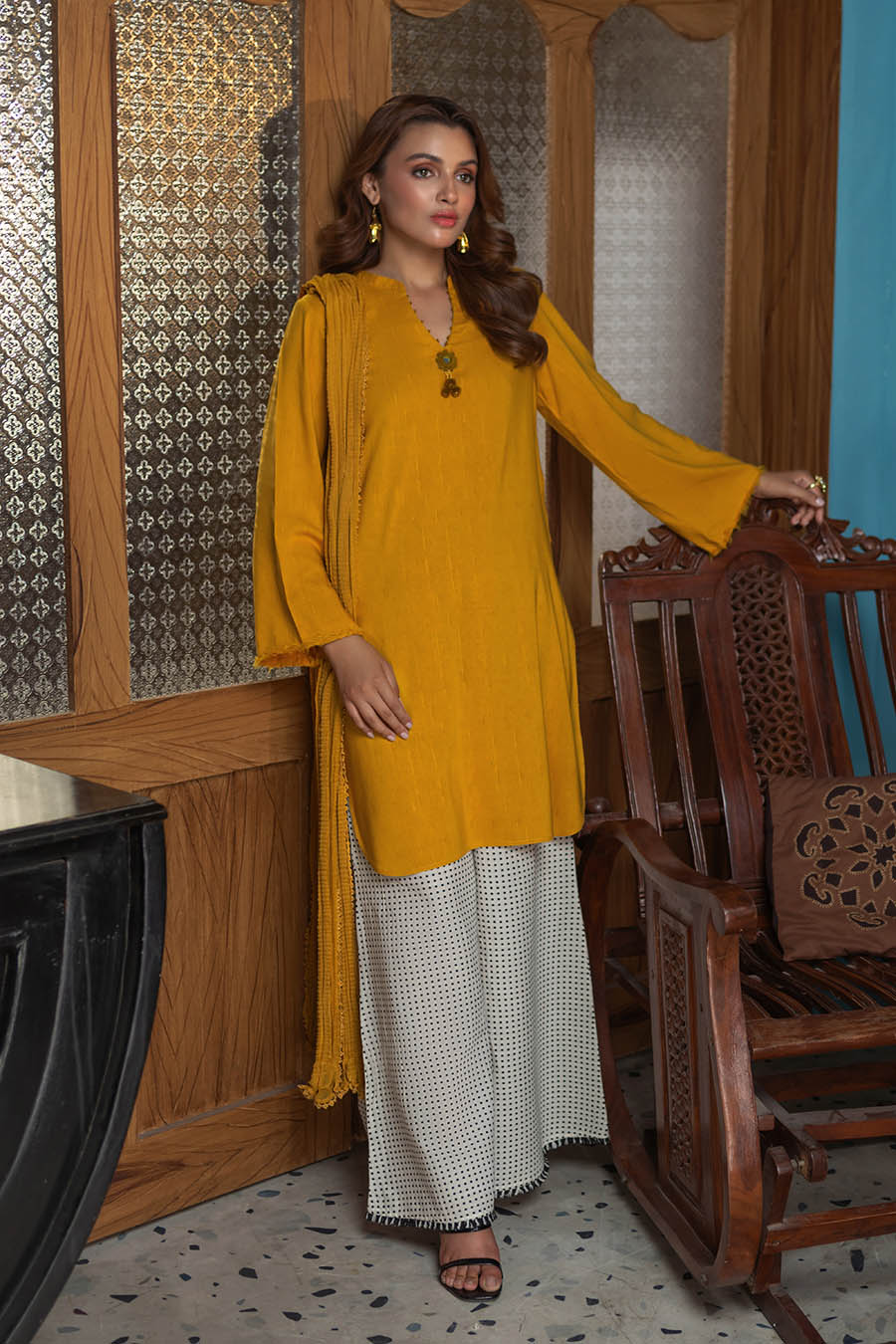 Readymade Pure Karandi Kurta Set with Dupatta