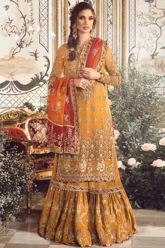 Mustard Handmade Bridal Gharara