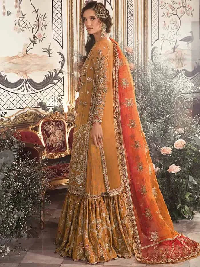 Mustard Handmade Bridal Gharara