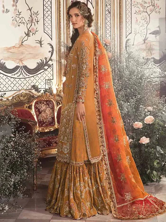 Mustard Handmade Bridal Gharara