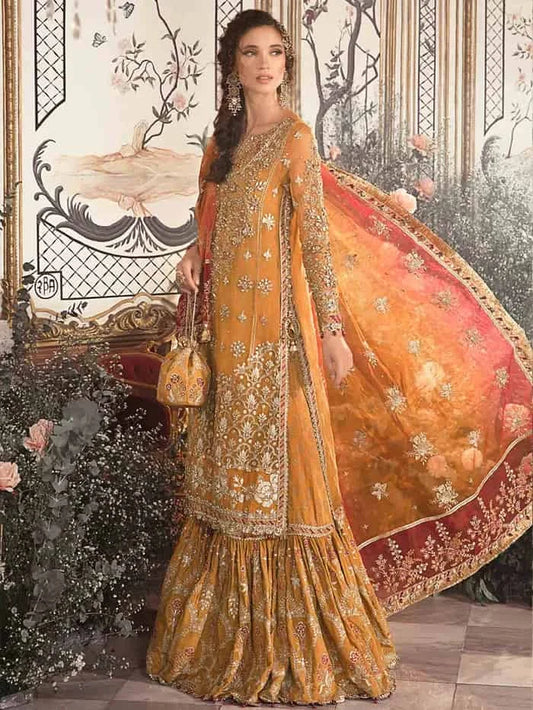 Mustard Handmade Bridal Gharara