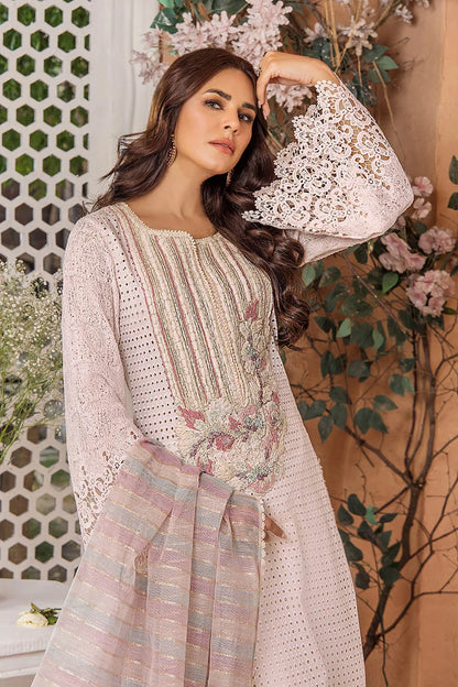 Hand Embroidered Cotton Chikankari Suit