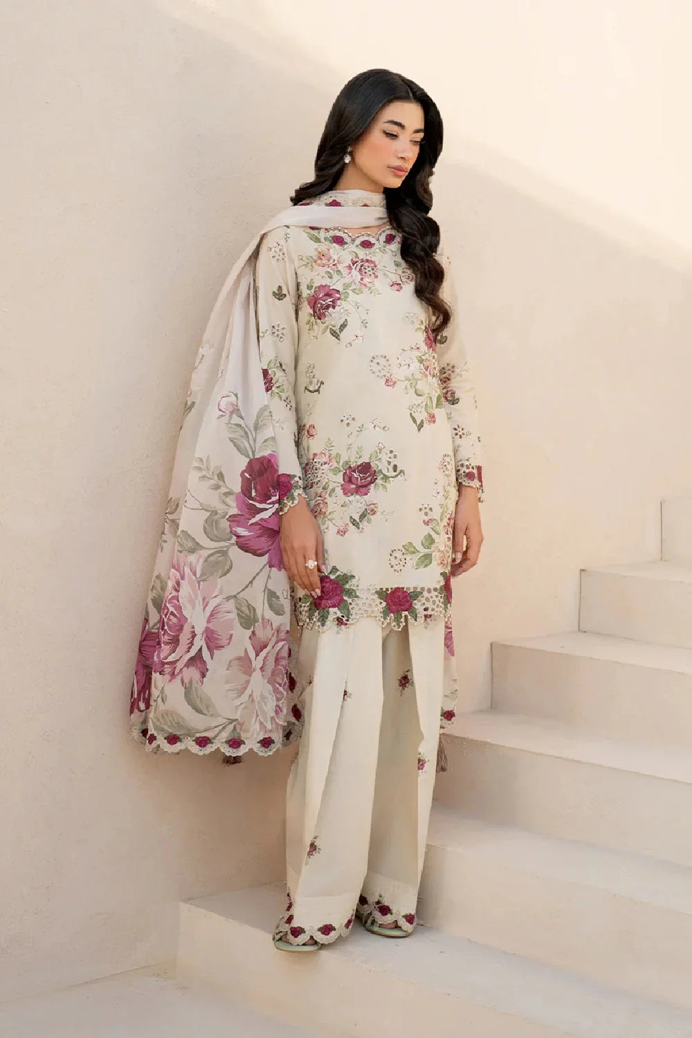 Digital Printed Chikankari Pure Lawn Suit