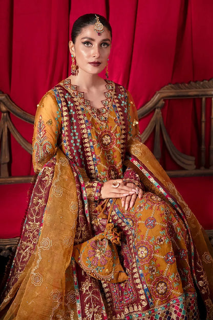 Handmade Mehndi Pure Organza Suit