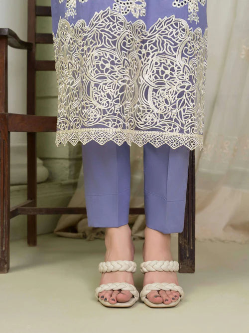 Lilac Straight Kurta Set with Dupatta