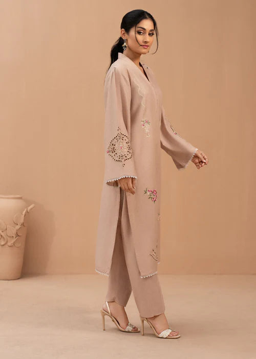 Schiffli Embroidered Winter Kurta Set