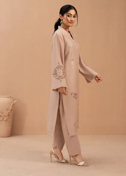 Schiffli Embroidered Winter Kurta Set