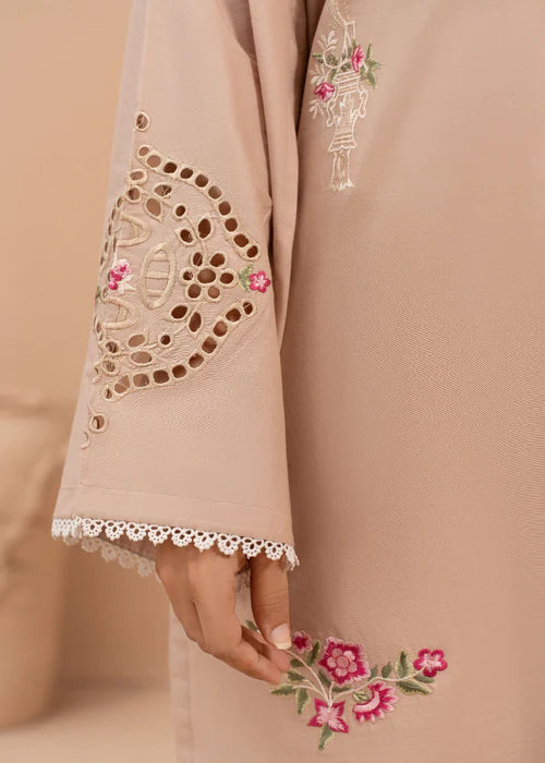 Schiffli Embroidered Winter Kurta Set