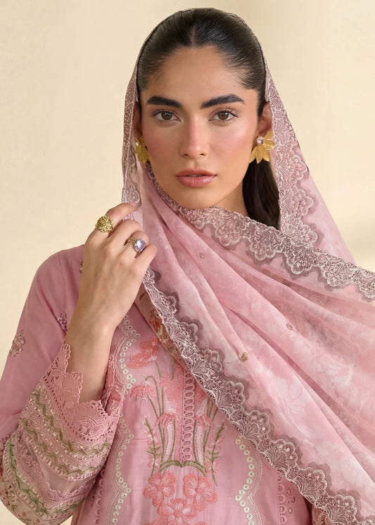 Carnation Pink Embroidered Lawn Suit