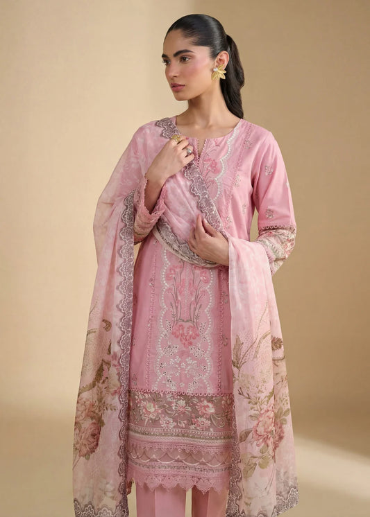 Carnation Pink Embroidered Lawn Suit