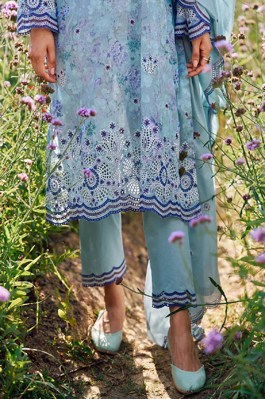 Blue Chikankari Lawn Suit