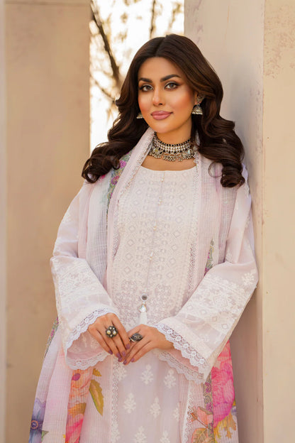Dusty Peach Heavy Embroidered Pure Cotton Suit with Matte Thread Work