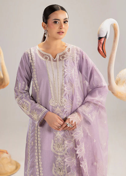 Lilac Lawn Suit with Khadi Net Dupatta