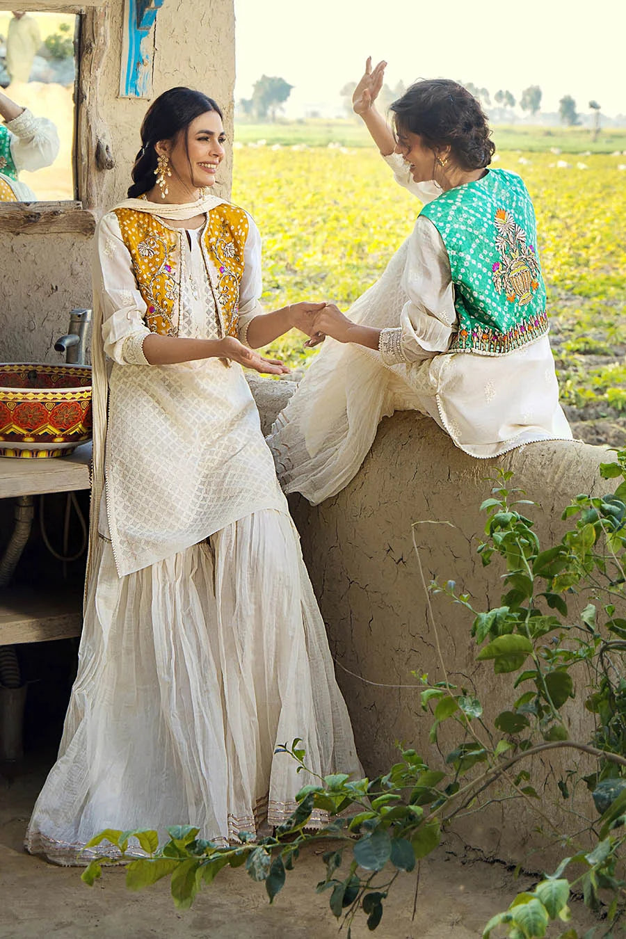 Handmade Jacket Style Suit with Gharara